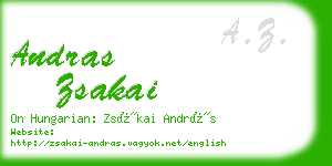 andras zsakai business card